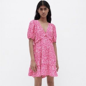 Pink animal print dress
